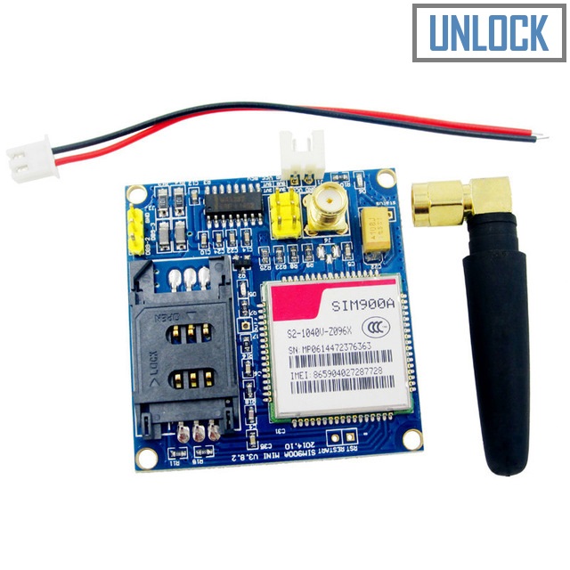 Unlocked SIM900A MINI V4.0 Wireless Data Transmission Module GSM GPRS Board With Antenna