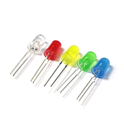 5mm Red Blue Green Yellow White Frosted LEDs-10 Pieces