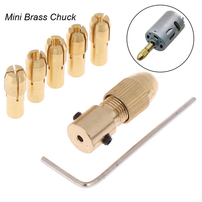 7PCS 0.53mm Drill Bit Chuck Collets Set of Quick Chuck for Mini Tools