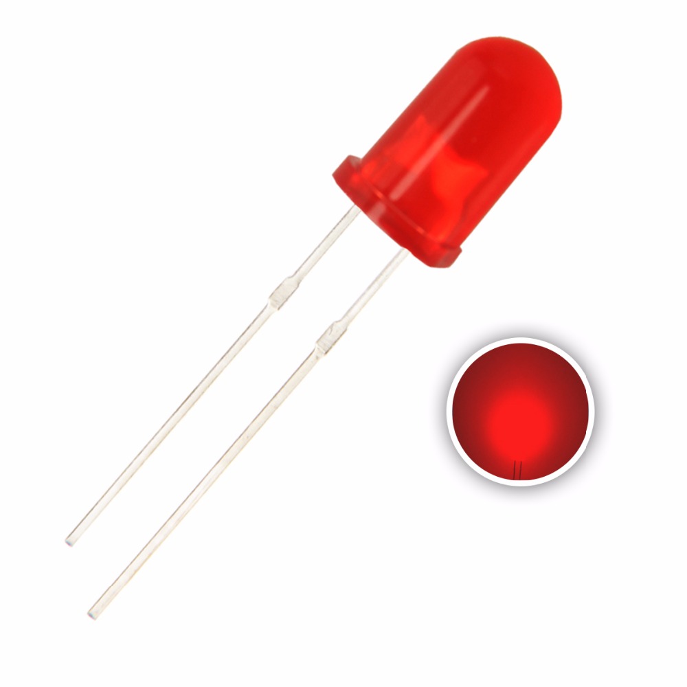 5mm Defused Red LED Light