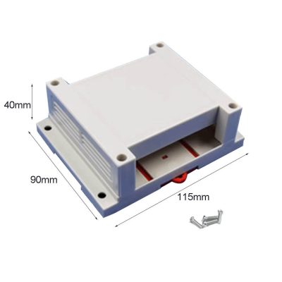 115x90x40mm ABS PLC Enclosure Box for electronic components protection and easy assembly.