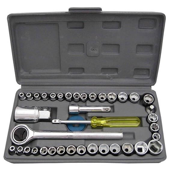 40-in-1 Socket Wrench Screwdriver Tool Set for Home and Auto Repairs