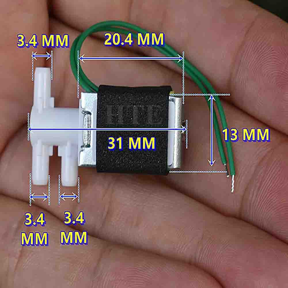 DC 5V Mini 2-Position 3-Way Electric Solenoid Valve Micro N/O Normally Open for Air and Gas Control