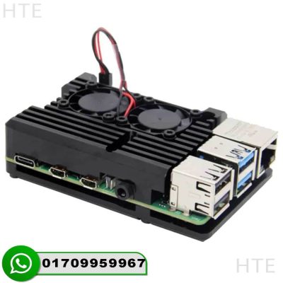 Raspberry Pi 4 Aluminum Alloy Case with Dual Fan Cooling