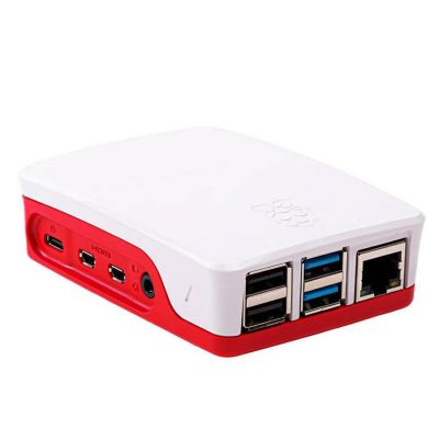 Raspberry Pi 4 Red White Case for Model B Durable ABS Plastic Easy Assembly