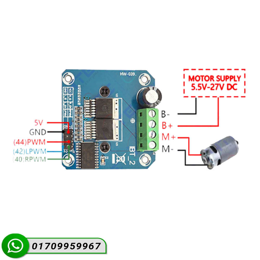 Motor Driver BTS 7960 43A – High-Quality H-Bridge Motor Driver for DC Motors - Image 2