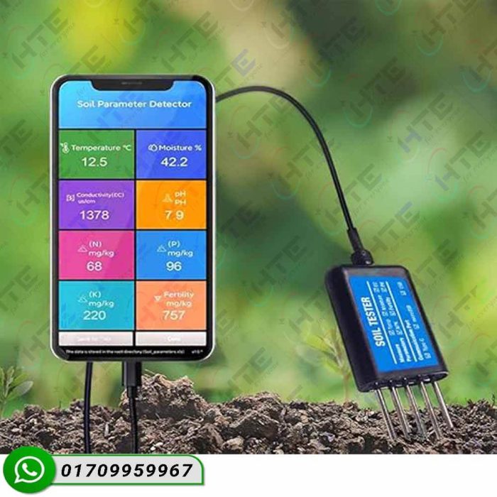 Temperature Moisture EC PH NPK Soil Tester - Portable USB Type-C 8-in-1 ...