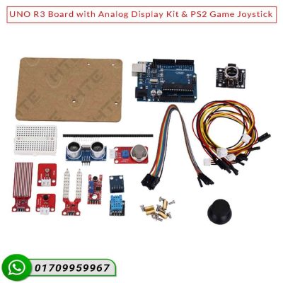 UNO R3 Board Kit with Analog Display and PS2 Joystick – Arduino DIY Electronics Kit with Sensors for Interactive Projects.