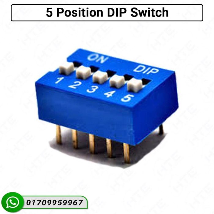 DIP 5 Position Switch: Ideal For Electronics And PCB Projects | HTE ...