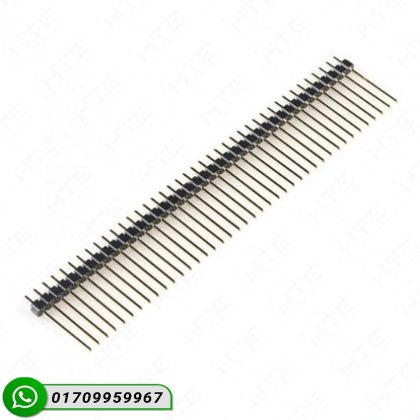 2.54mm 1×40 Pin Male Single Row Straight Long Header Strip with 17mm Pins