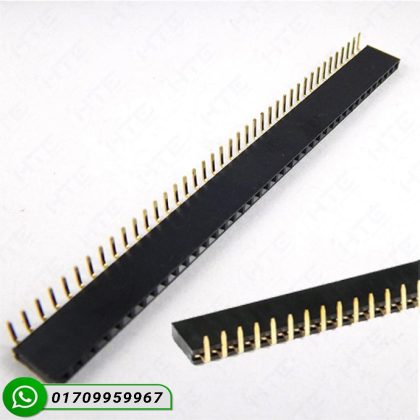 2.54mm Right Angle Female Header 1x40 Pin for PCB Connections