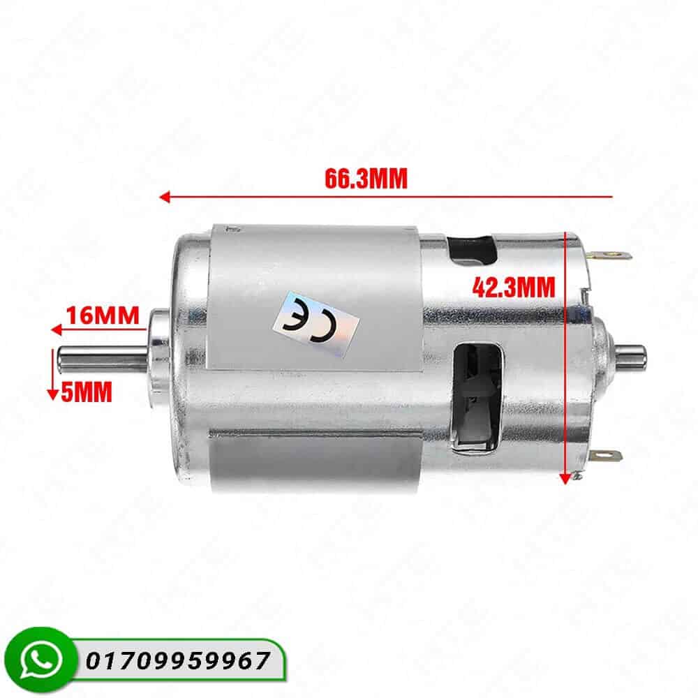 High-Speed 775 DC Motor, 12V, 21000 RPM, Double Bearing, High Torque, Industrial-Grade Small DC Motor - Image 5