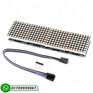 MAX7219 Dot Matrix Display Module 32x8 Red LED Front View