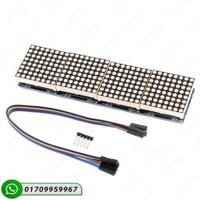 MAX7219 Dot Matrix Display Module 32x8 Red LED Front View