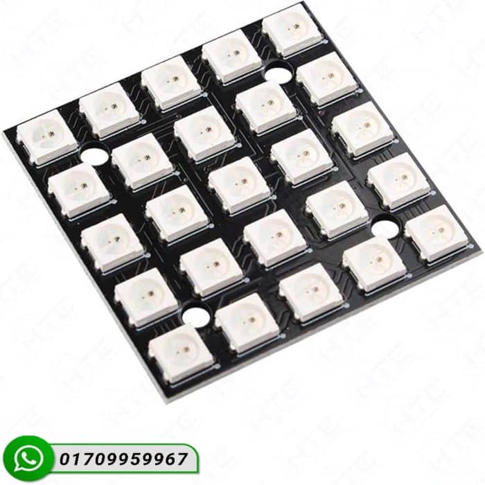 WS2812 5x5 25-Bit RGB LED Matrix Panel| HTE Bangladesh