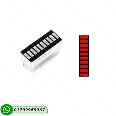 10 Segment LED Bar Graph Display - Red/Multi-Color