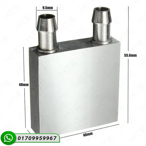 40x40mm Aluminum Water Cooling Block - Image 2