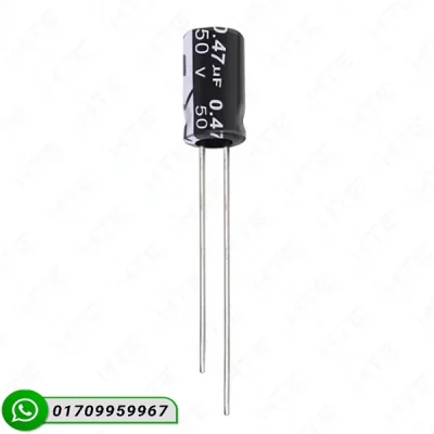 0.47uF 50V Radial Aluminum Electrolytic Capacitor