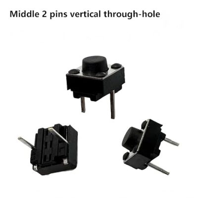 1Pcs Tact Button Switch 2 Pin DIP 6x6x5mm PCB Momentary Tactile Push Button Switch