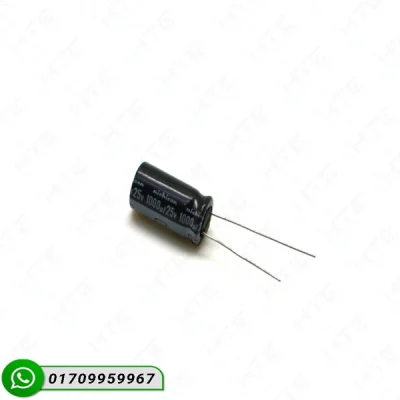 High-Quality 1000uF 25V Aluminum Electrolytic Capacitor – Radial Lead