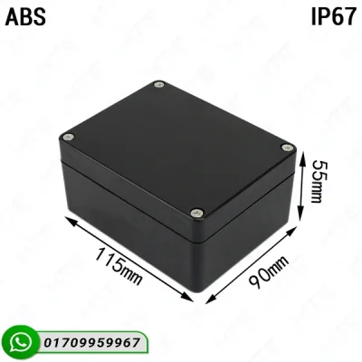 115x90x55mm Black ABS Conduit Junction Box