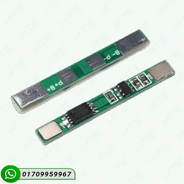 1S 3.7V 2.5A BMS Lithium Battery Protection Board | Overcharge & Short Circuit Protect Module