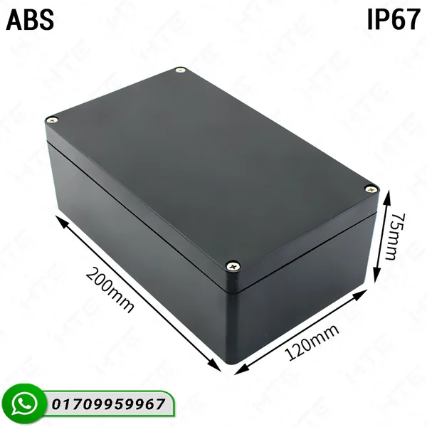 200x120x75mm black decorative waterproof junction box