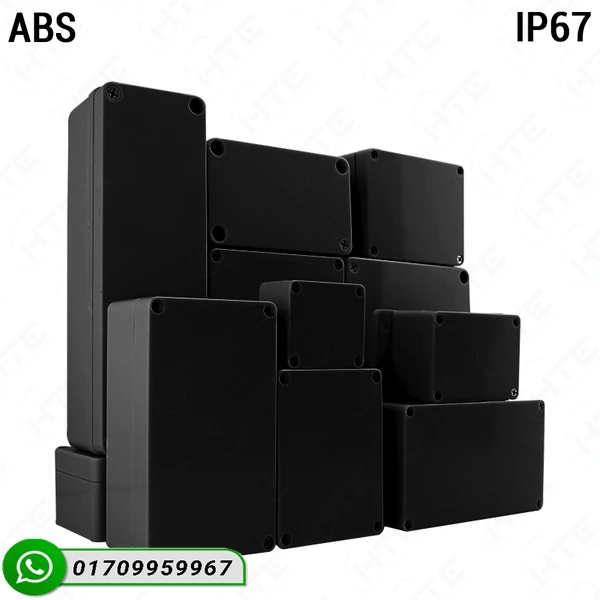black outdoor power control junction box