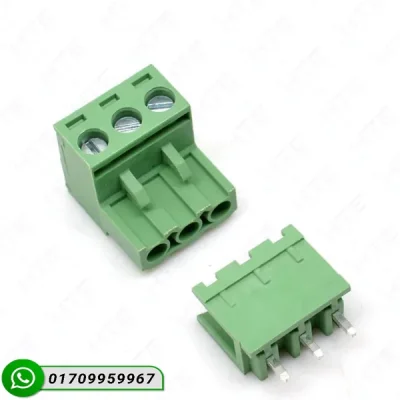5.08mm 3 Pin Plug-in Terminal Block Pair – 300V 15A PCB Connector